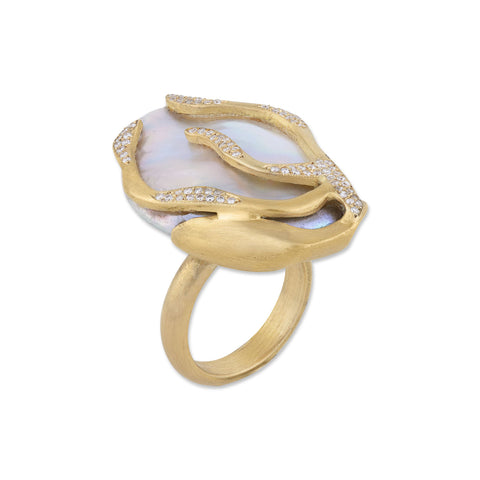 Lydia Freshwater Pearl ring by Lika Behar of Lika Behar Jewelry