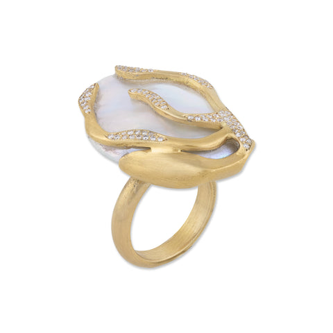 Lydia Freshwater pearl ring by Lika Behar of Lika Behar Jewelry