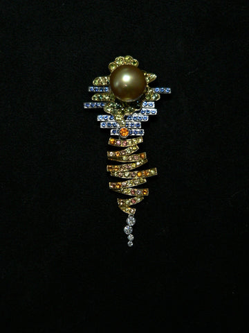 Sunrise Revisited, Tribute to Monet pin/pendant by Scott Cusson of S. D. Cusson LLC