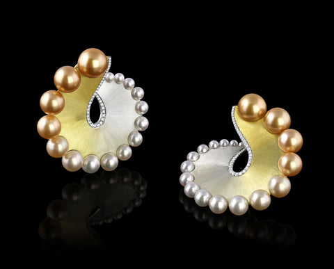 Nautilus earrings by Adam Neeley of Adam Neeley Fine Art Jewelry, Inc.