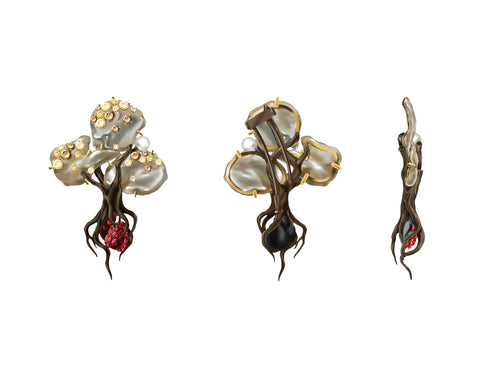 Pan’s Tree brooch by YiJ Jewelry of China