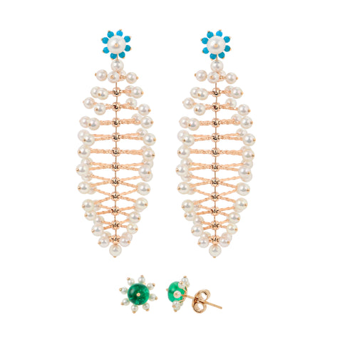 DNA Interchangeable earrings from Tariq Riaz of Tariq Riaz LLC.