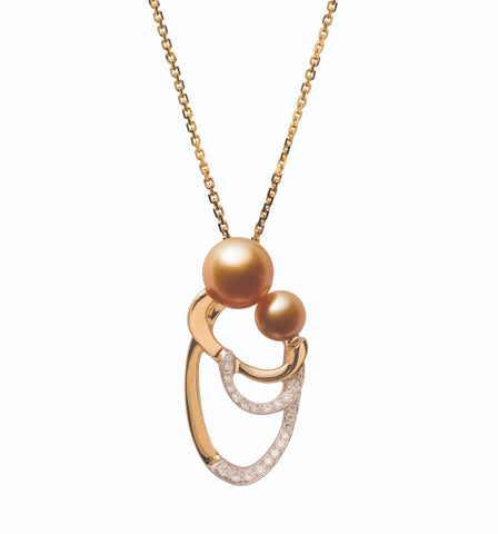 Mother and Child golden South Sea pearl necklace from Jewelmer