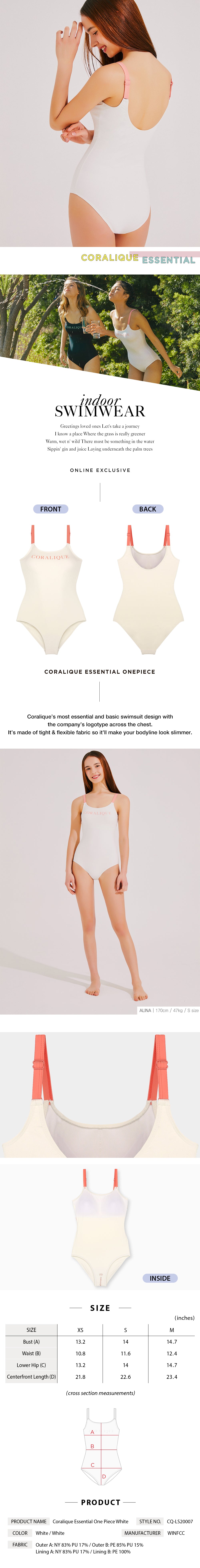 Coralique Essential One Piece White