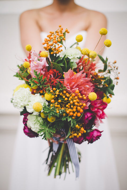 billy button bouquet