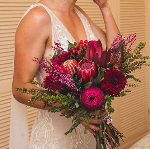 leucadendron bridal bouquet australian native