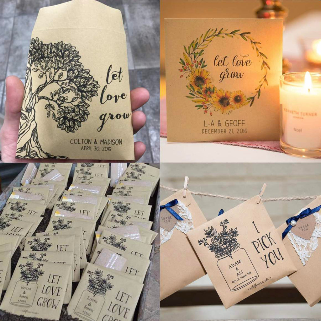 wedding favour seed packet