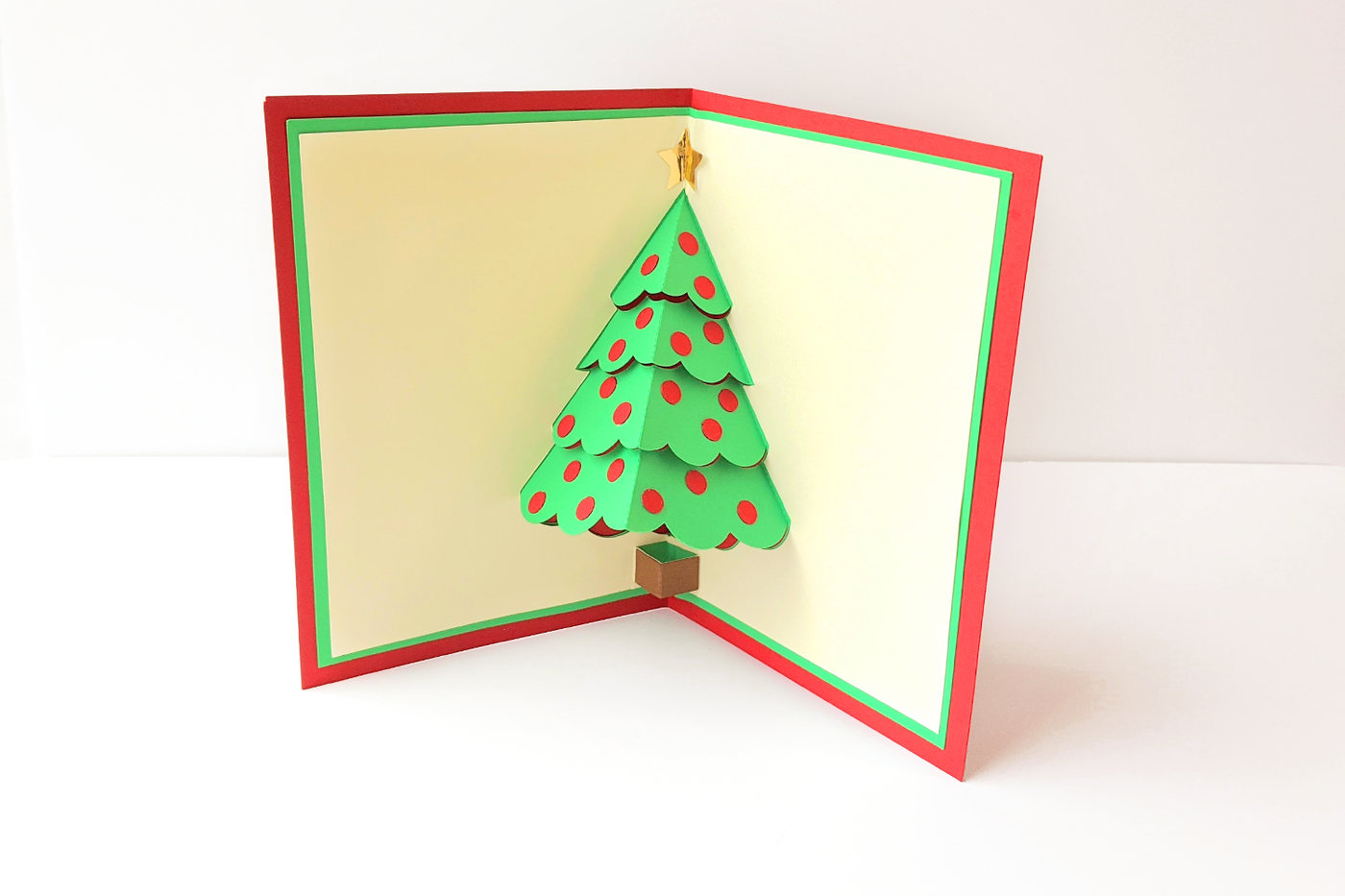 Christmas Tree Pop Up Card SVG Cutting Template – Designed by Geeks