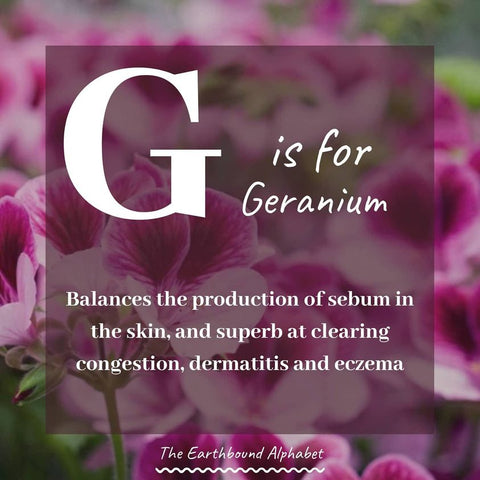 Geranium in skincare, Earthbound Organics