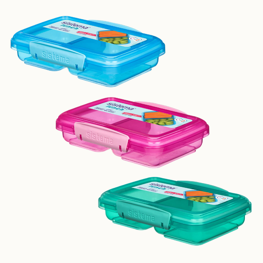 Sistema Salad Container for Lunch with Dressing Container, Bento Box 4  Compartment Tray, and Cutlery…See more Sistema Salad Container for Lunch  with