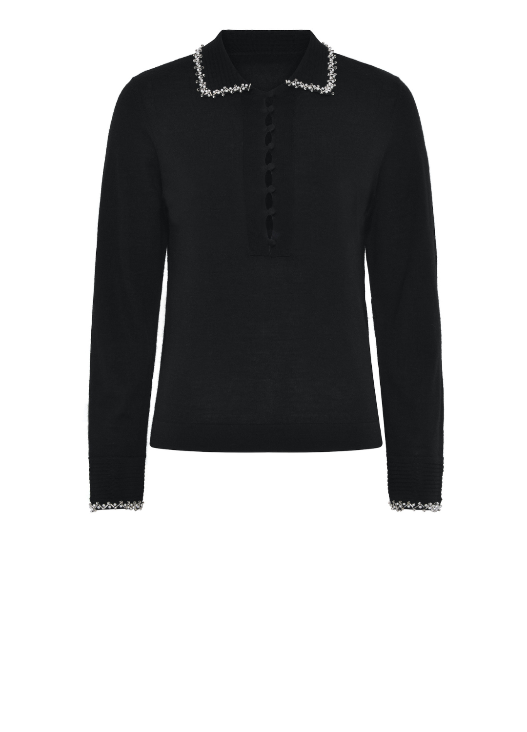 Black Kerry Longline Cashmere Blend Jumper, Knitwear