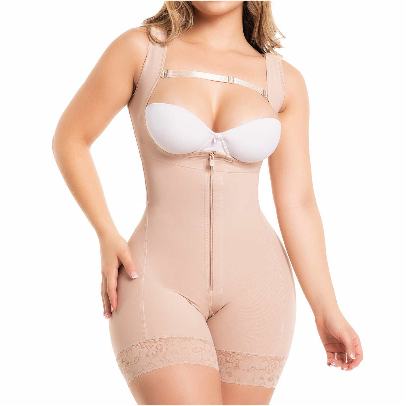 Fajas Salome 0217  Mid Thigh Firm Compression Full Body Shaper