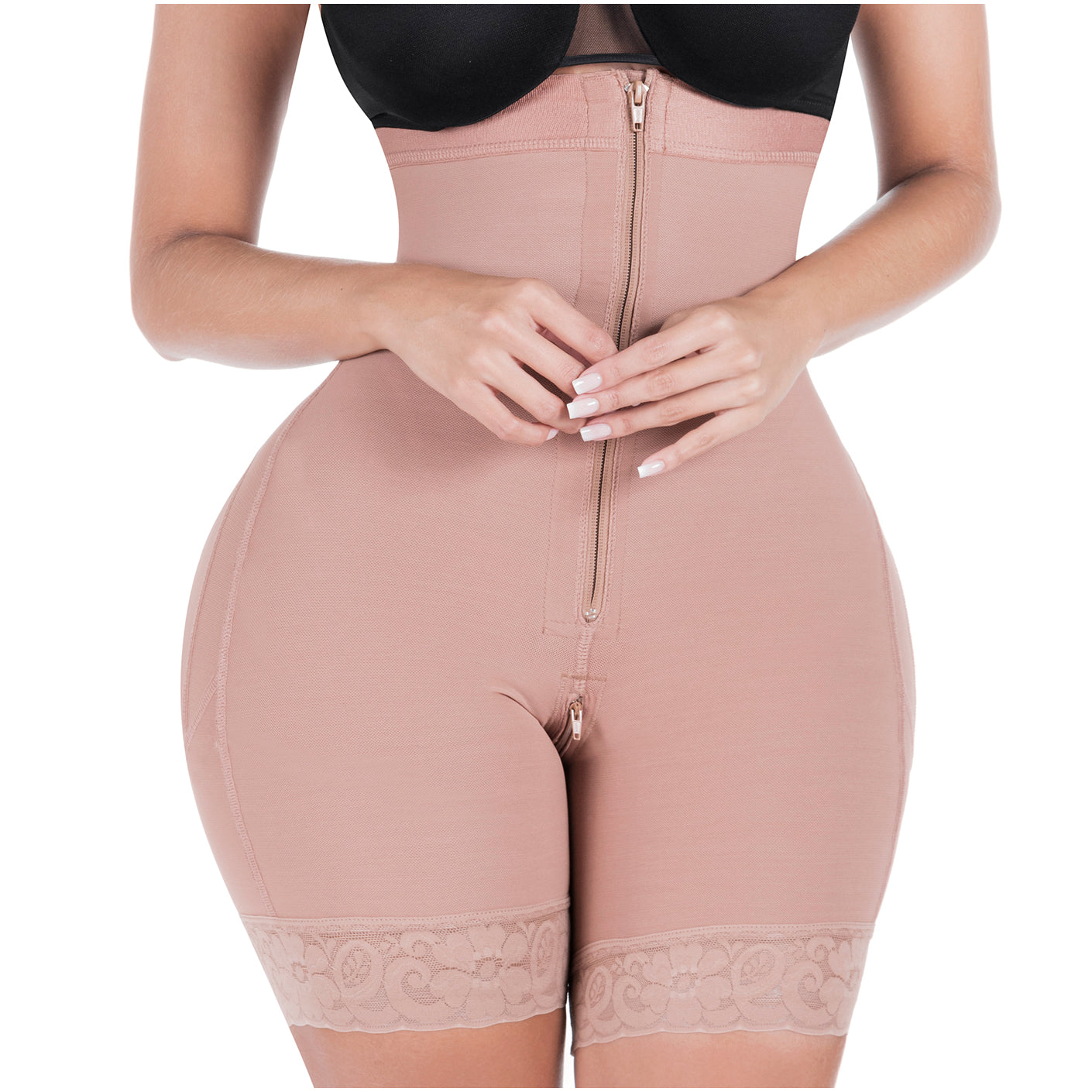 The Best Fajas Colombianas Fresh and Light Powernet Seamless Shapewear  Butt-Lift High Panty Capri-Faj Beige at  Women's Clothing store