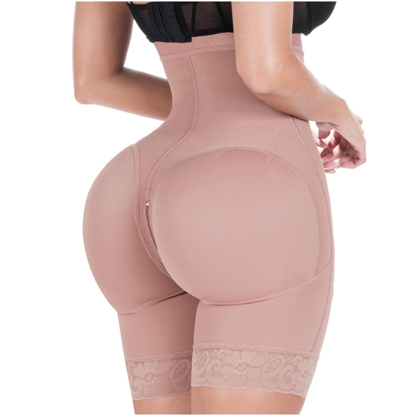 The Best Fajas Colombianas Fresh and Light Powernet Seamless Shapewear  Butt-Lift High Panty Capri-Faj Beige at  Women's Clothing store