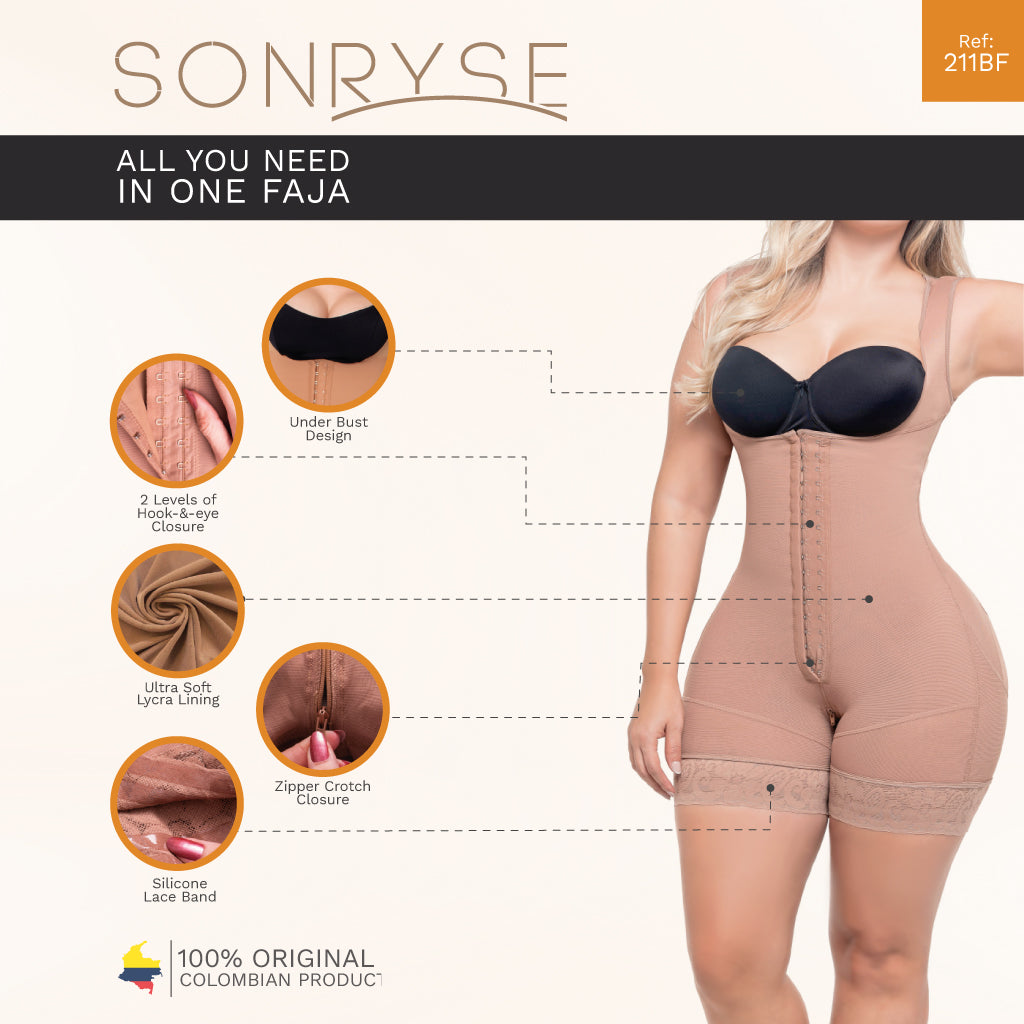 Fajas Sonryse Butt Lifter Colombian Bodysuit Shapewear - ShopperBoard