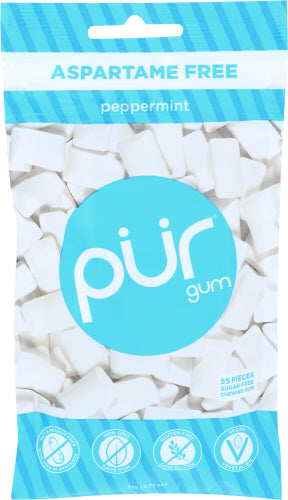 PUR Gum 6 Flavor Assortment Spearmint, Peppermint, Pomegranate Mint, W
