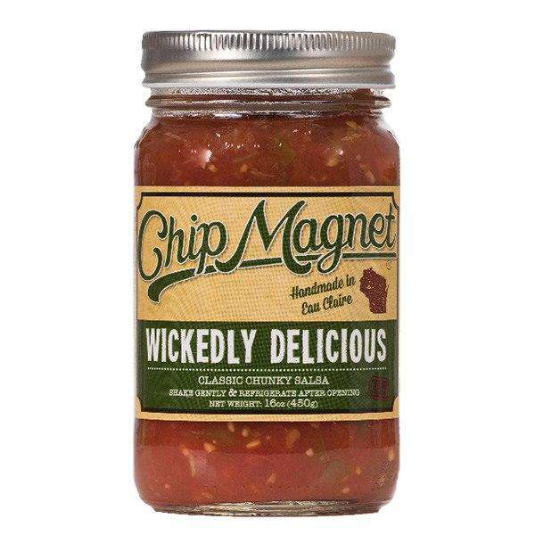 Salsa, Hot, Wickedly Delicious, Vinegar Free, Chip Magnet