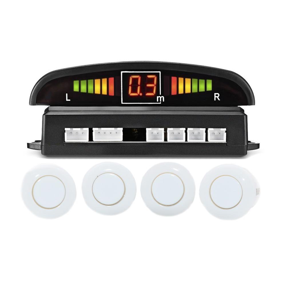 Car Parking Sensor White Color with LED Display Audio Alarm
