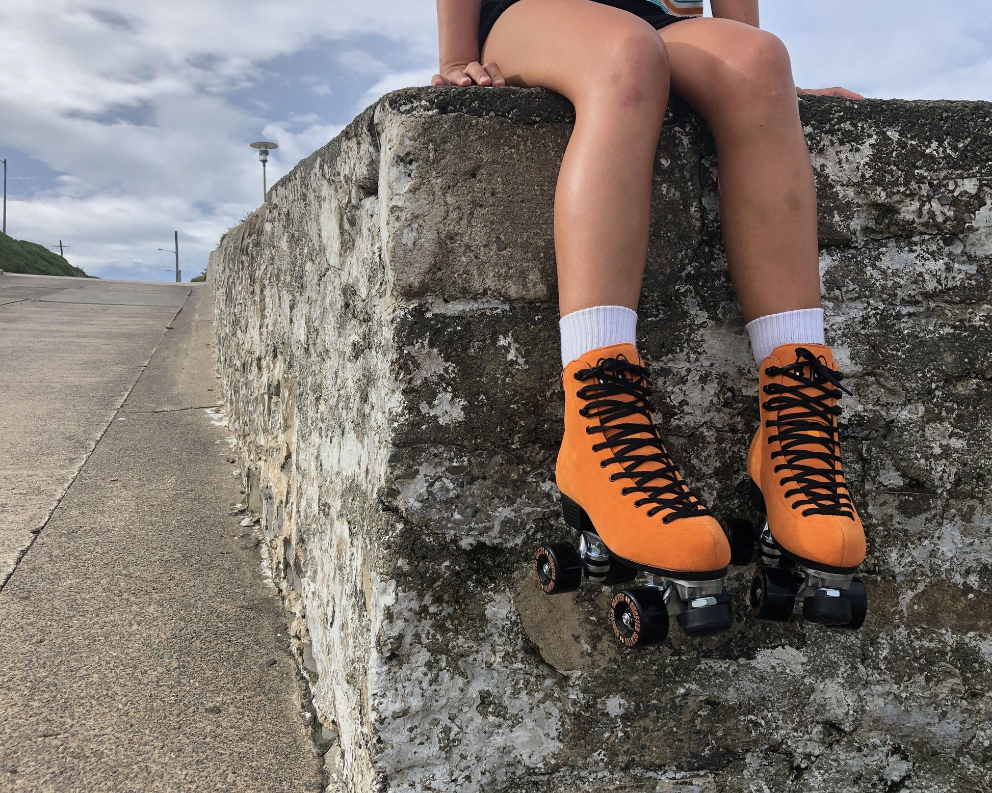 orange roller skates