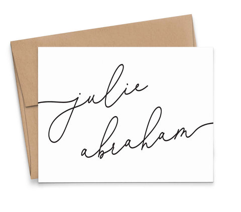 personalized flat note cards
