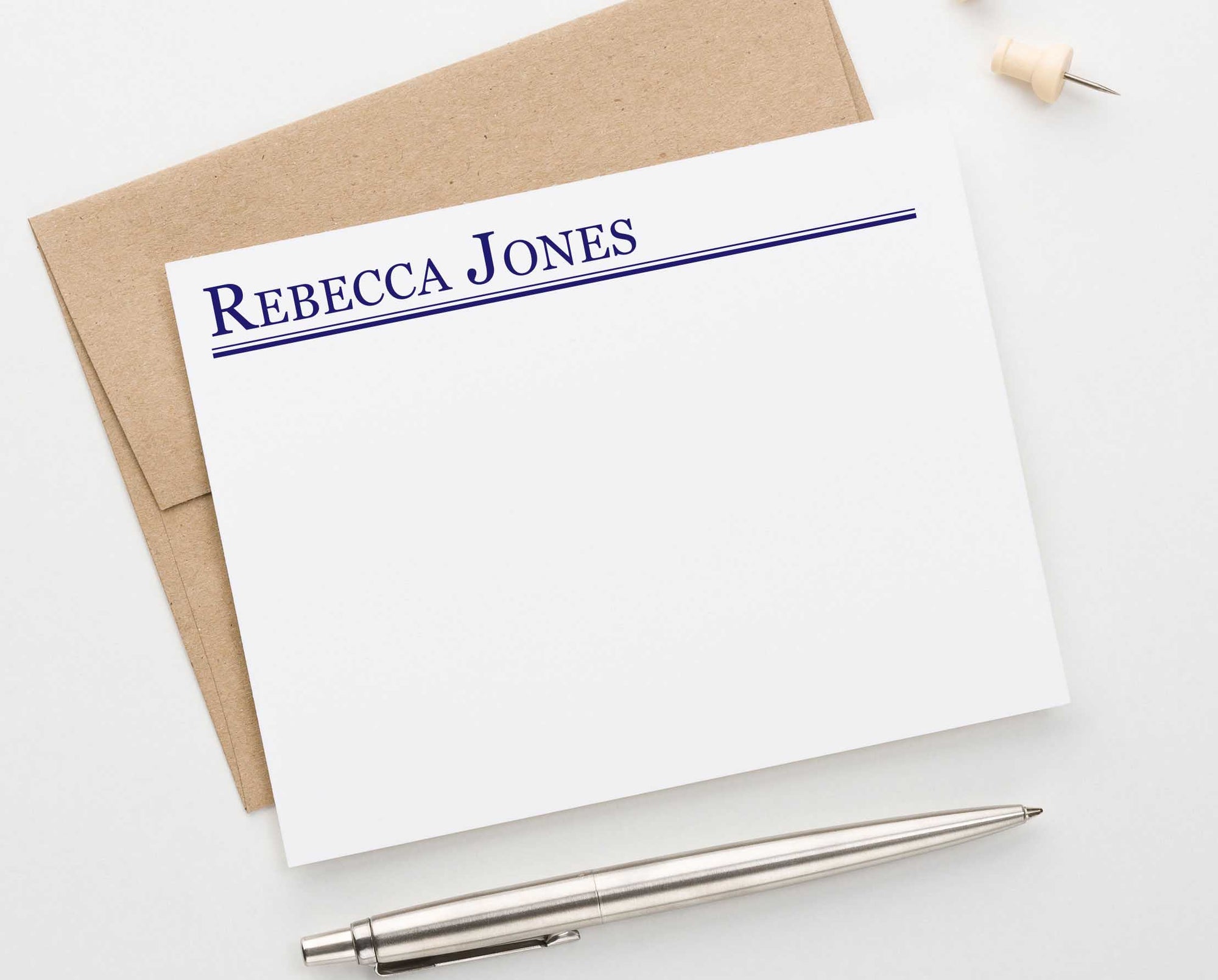Personalized Stationery Set for Women Men or Family Note 