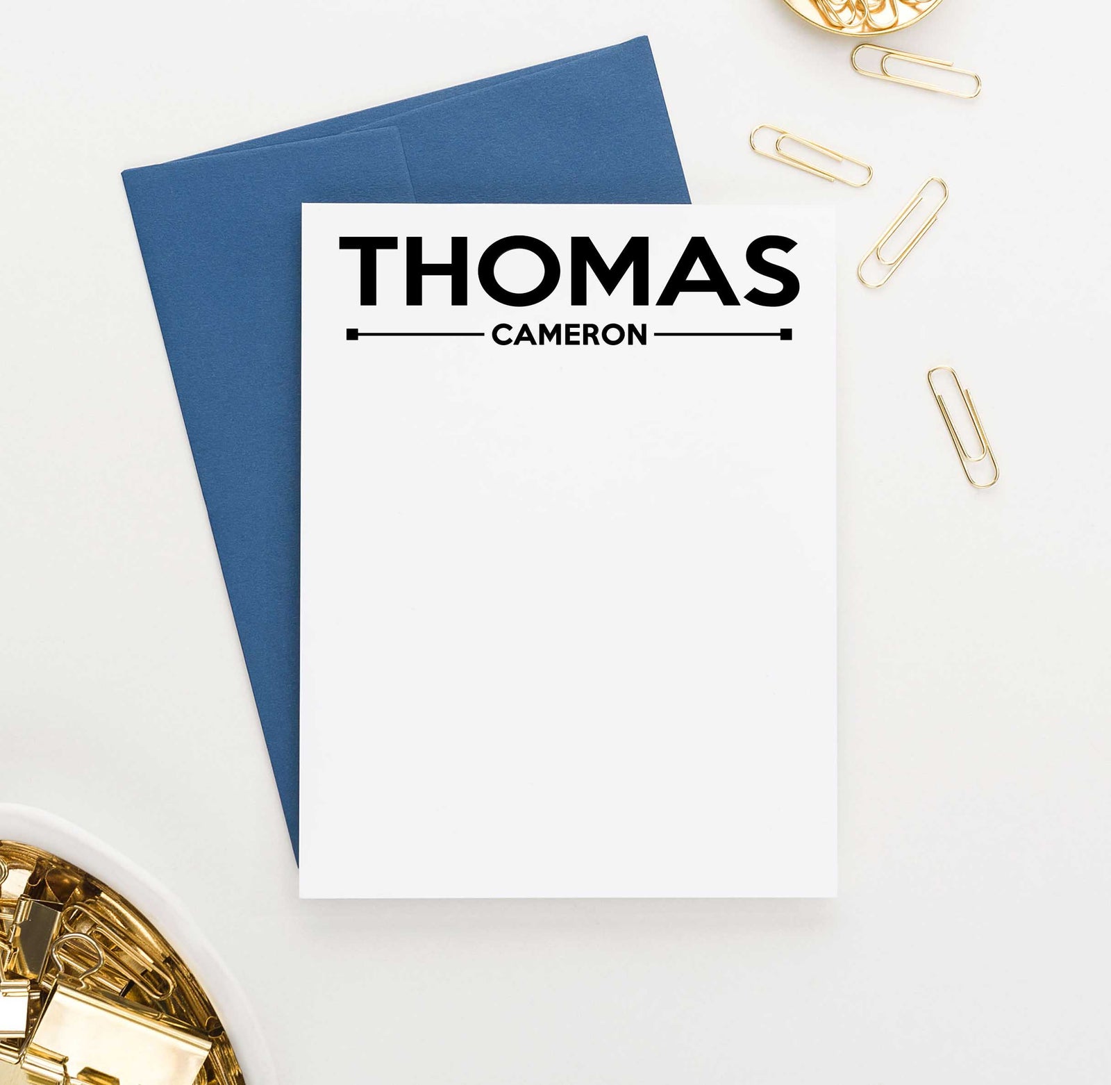 Personalized Professional FLAT CARD Stationery for Men or Women