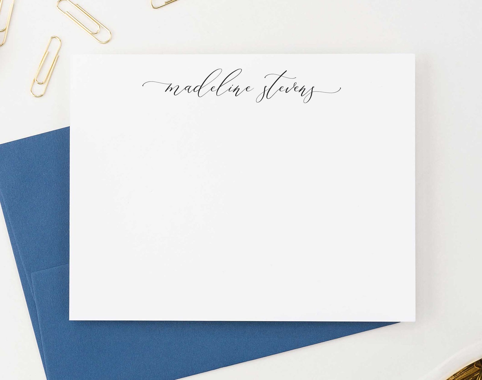  Personalized Stationery Set for Women - Pretty Script Flat Note  Cards with Envelopes - Custom Personal Notecards for Girls - Chic  Correspondence Stationary - Thank You Card - Graceful Script Flat :  Handmade Products