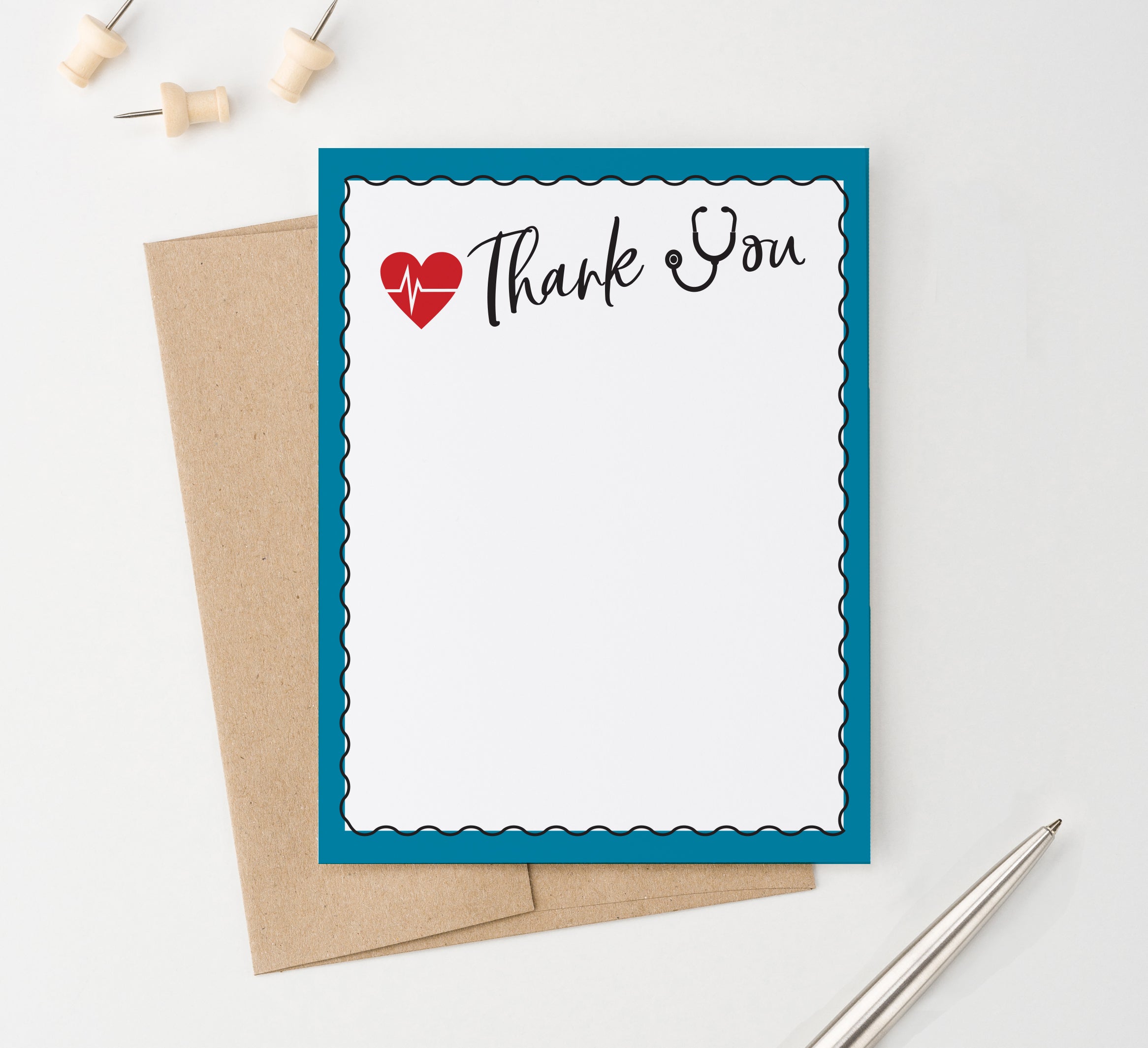 Medical College Graduation Thank You Note Cards Modern Pink Paper