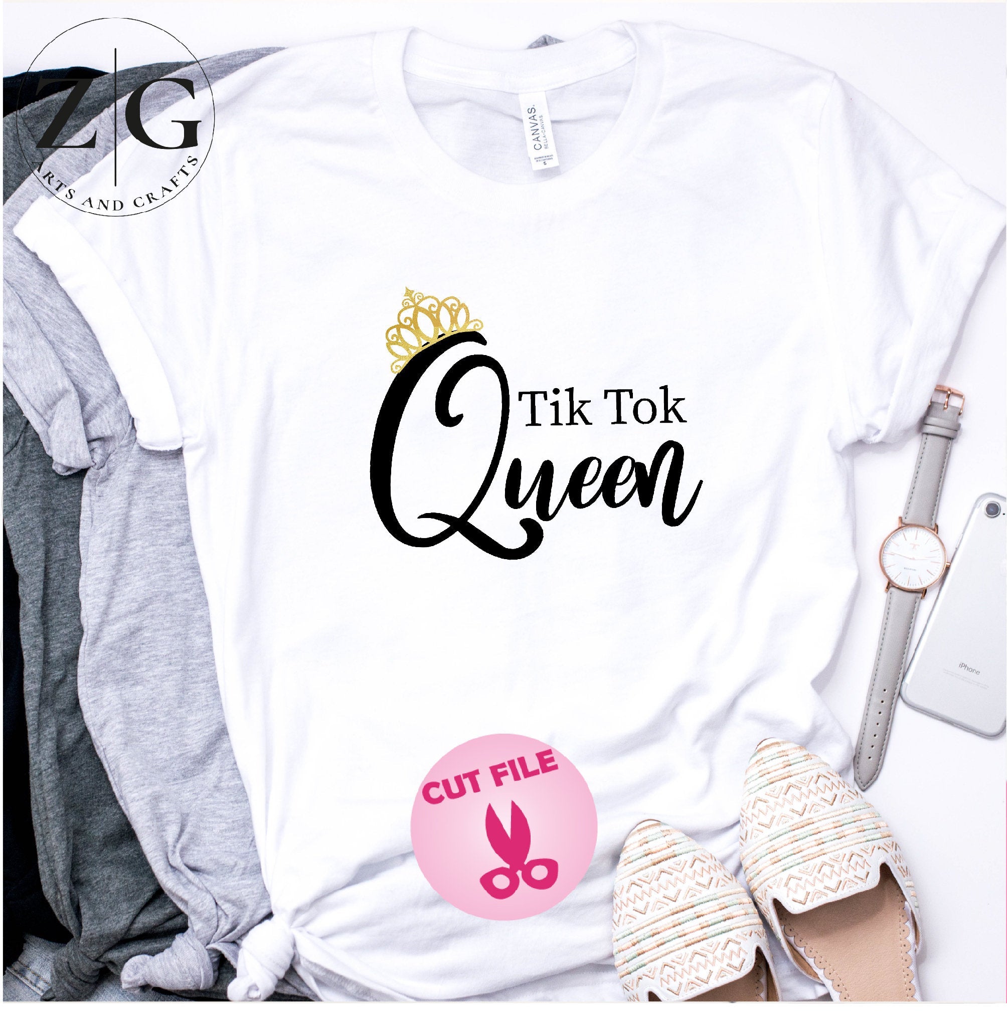 Tik Tok Queen Svg Tiktok Zgartsandcrafts