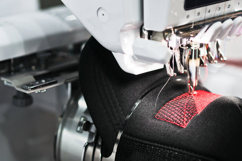 Graphic embroidery machine on the product - LMI Textiles