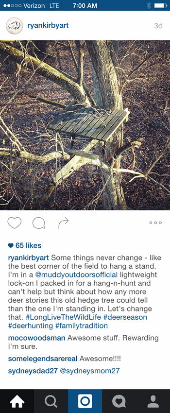 Ryan Kirby Instagram stand from 2015