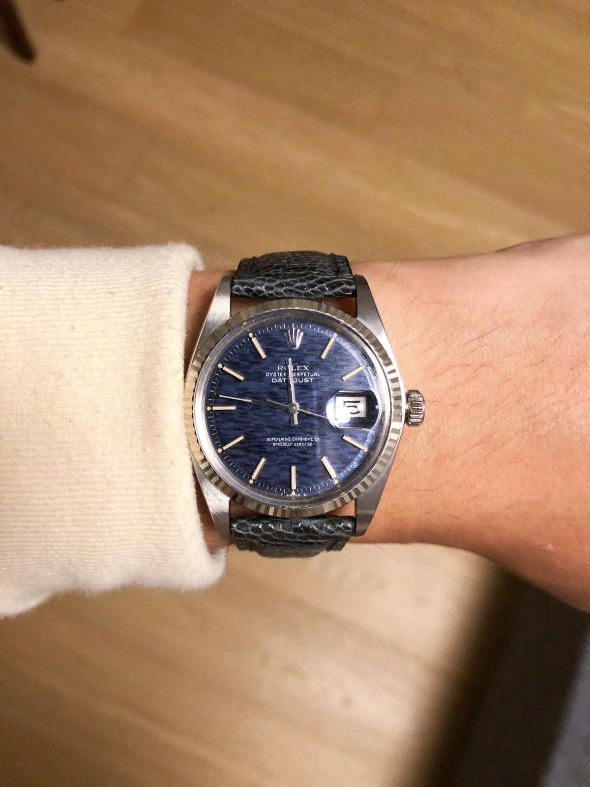 rolex blue mosaic dial