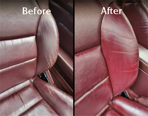 Leather seat restoration step by step/How to use clyde's leather recoloring  balm/Cleaning car seats 