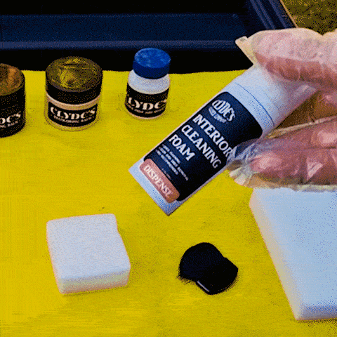 clyde's leather cleaning foam