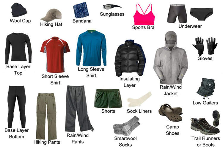 outdoor camping gears for wearing