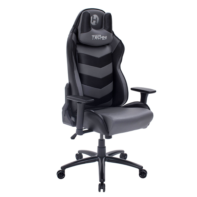Shonall International Techni Sport TS-61 Ergonomic High Back Racer Style Video Gaming Chair, Grey/Black