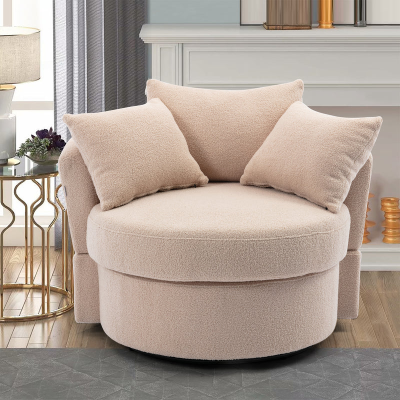 Shonall International Modern Akili swivel accent chair barrel chair for hotel living room / Modern leisure chair