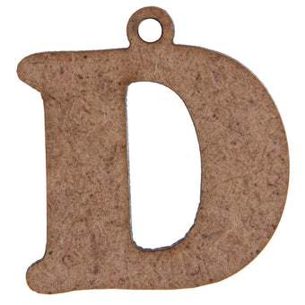 Letra A rellenable de madera de 22 cm, con letras huecas A-Z