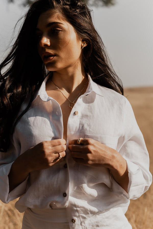 Classic White Linen Shirt