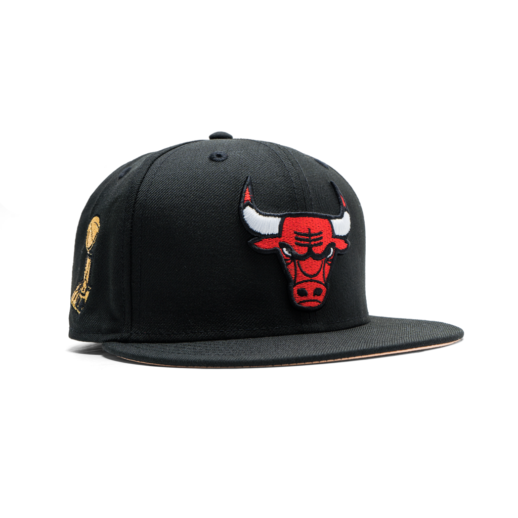 Chicago Bulls 3 Peat Trophy Side Patch 59FIFTY Peach UV – Styll