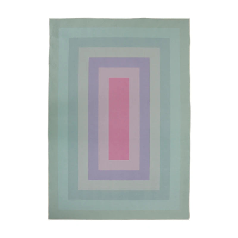 Celestial Lavender Soft pastel-colored Ethereal Gradient rug in shades of pink, purple, and green, perfect for modern interiors.