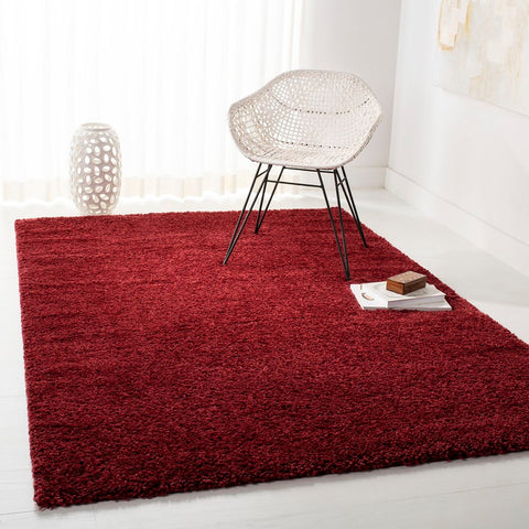 Lofty Red Shag Rug