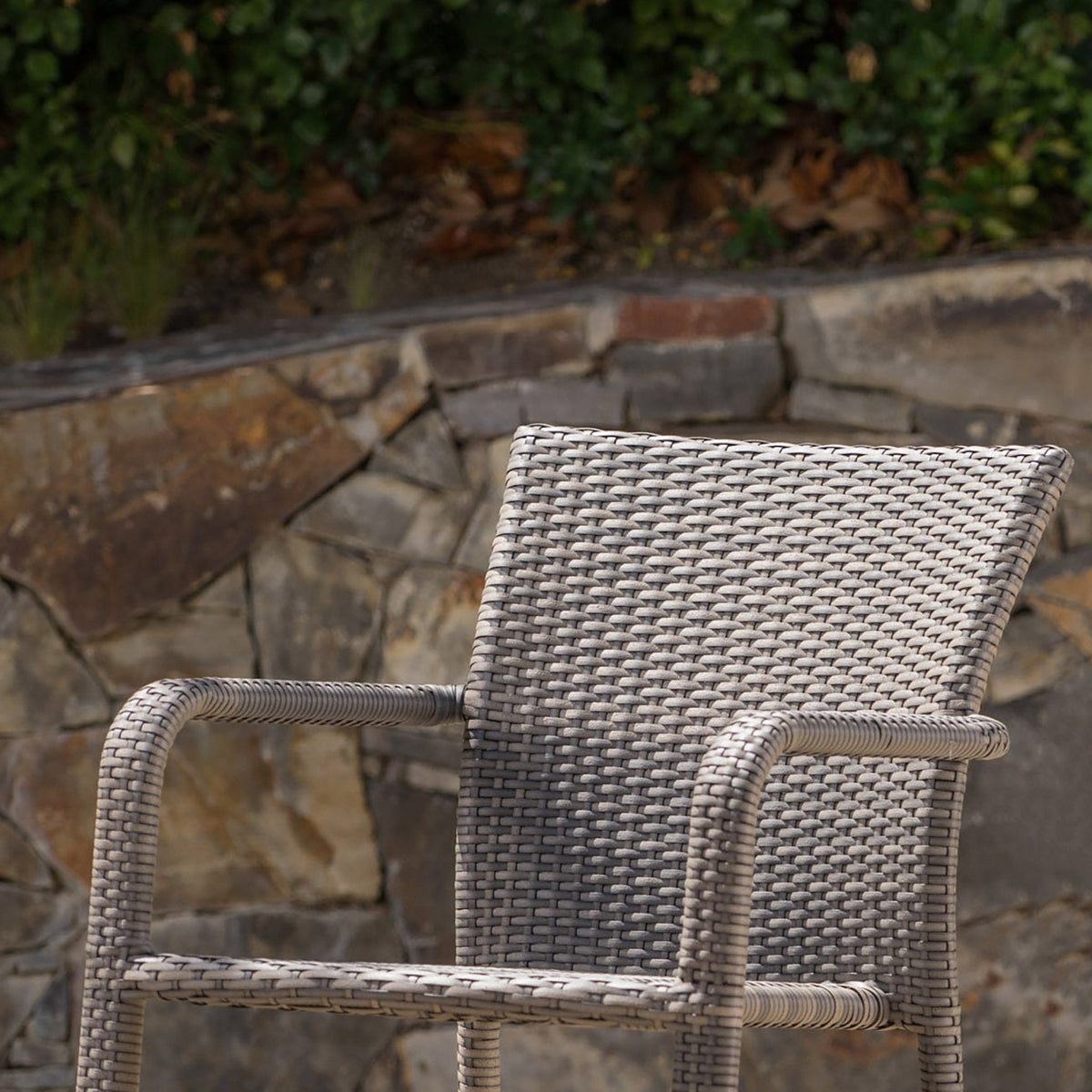 Outdoor Wicker Rattan Chair with Stackable Design