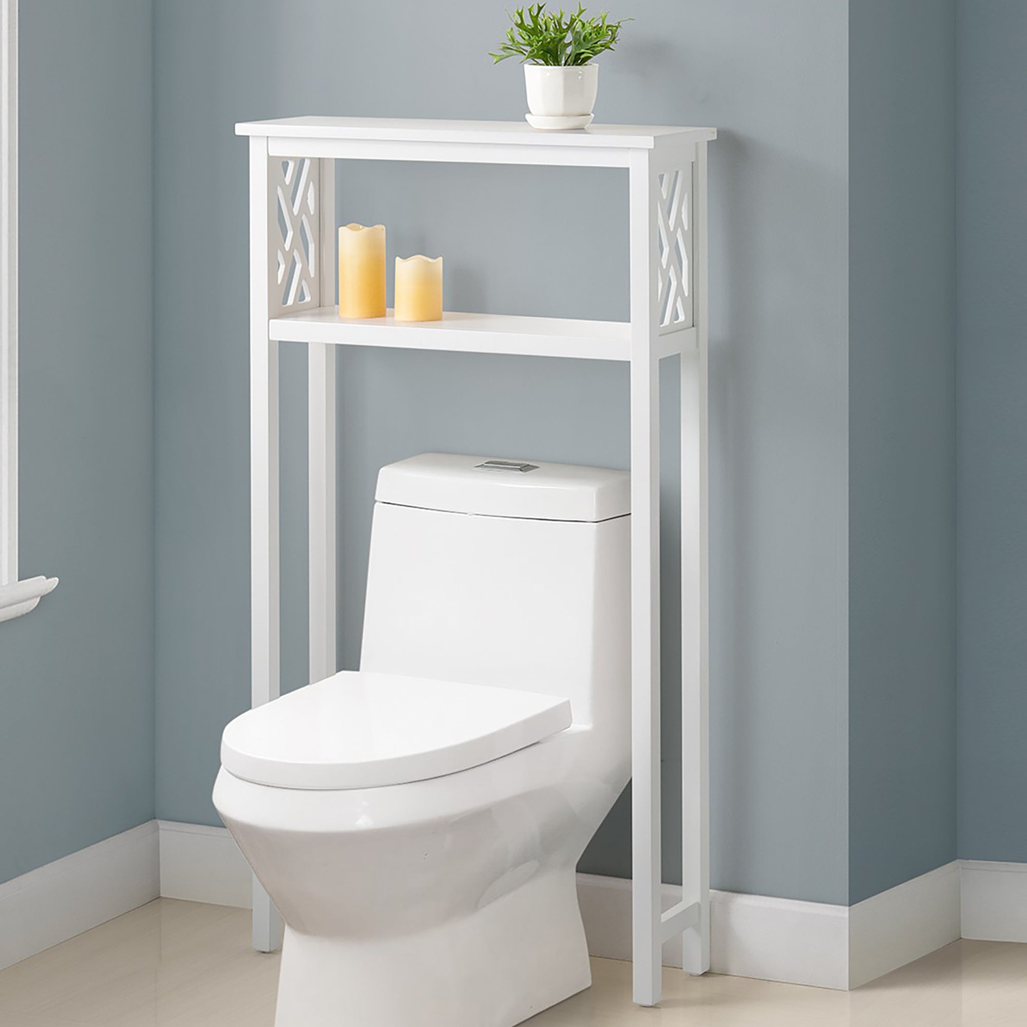 coventry 27w x 48h bathroom over toilet open storage shelfstorage and organization 206685