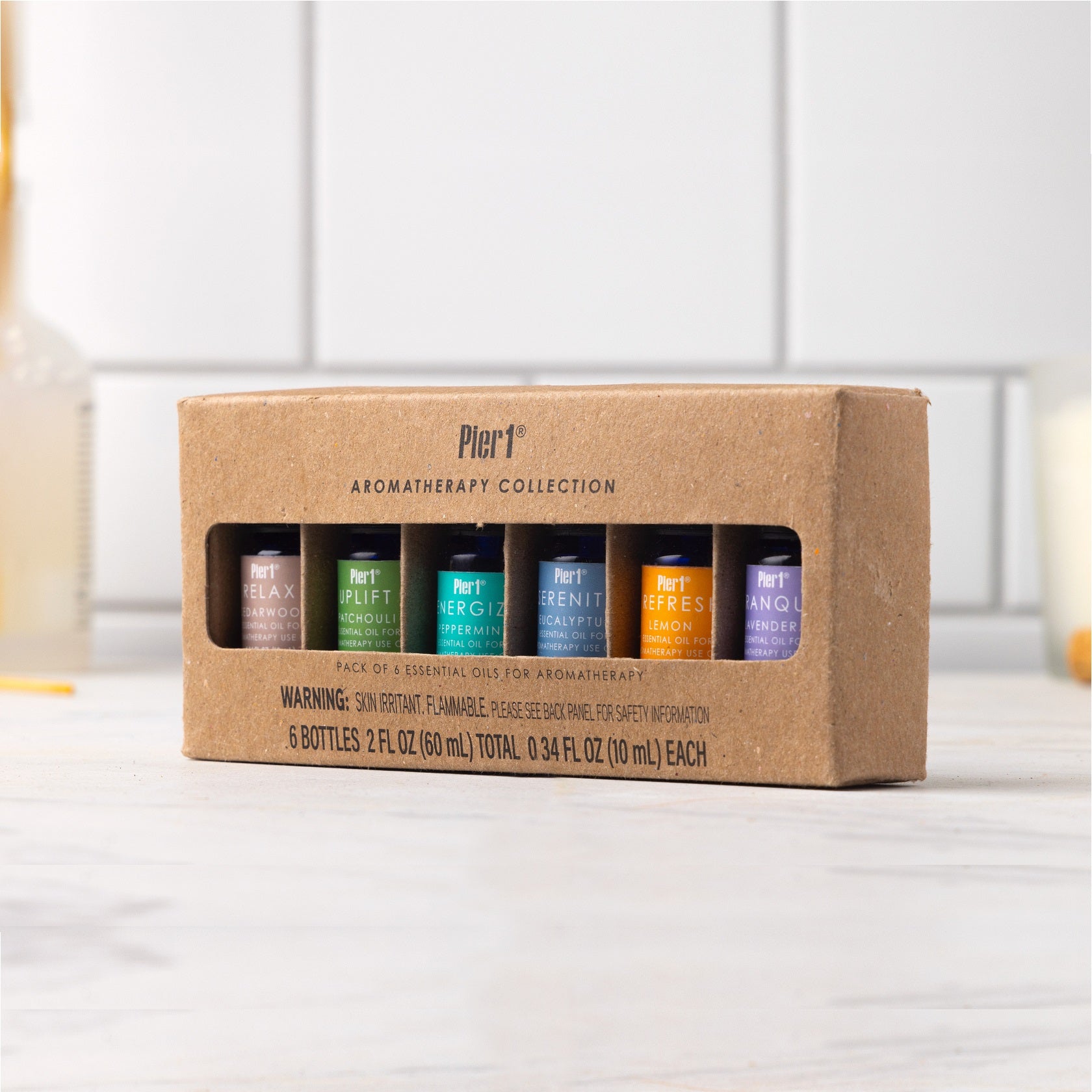 pier 1 aromatherapy set of 6 essential oilsfragrance oil 383766