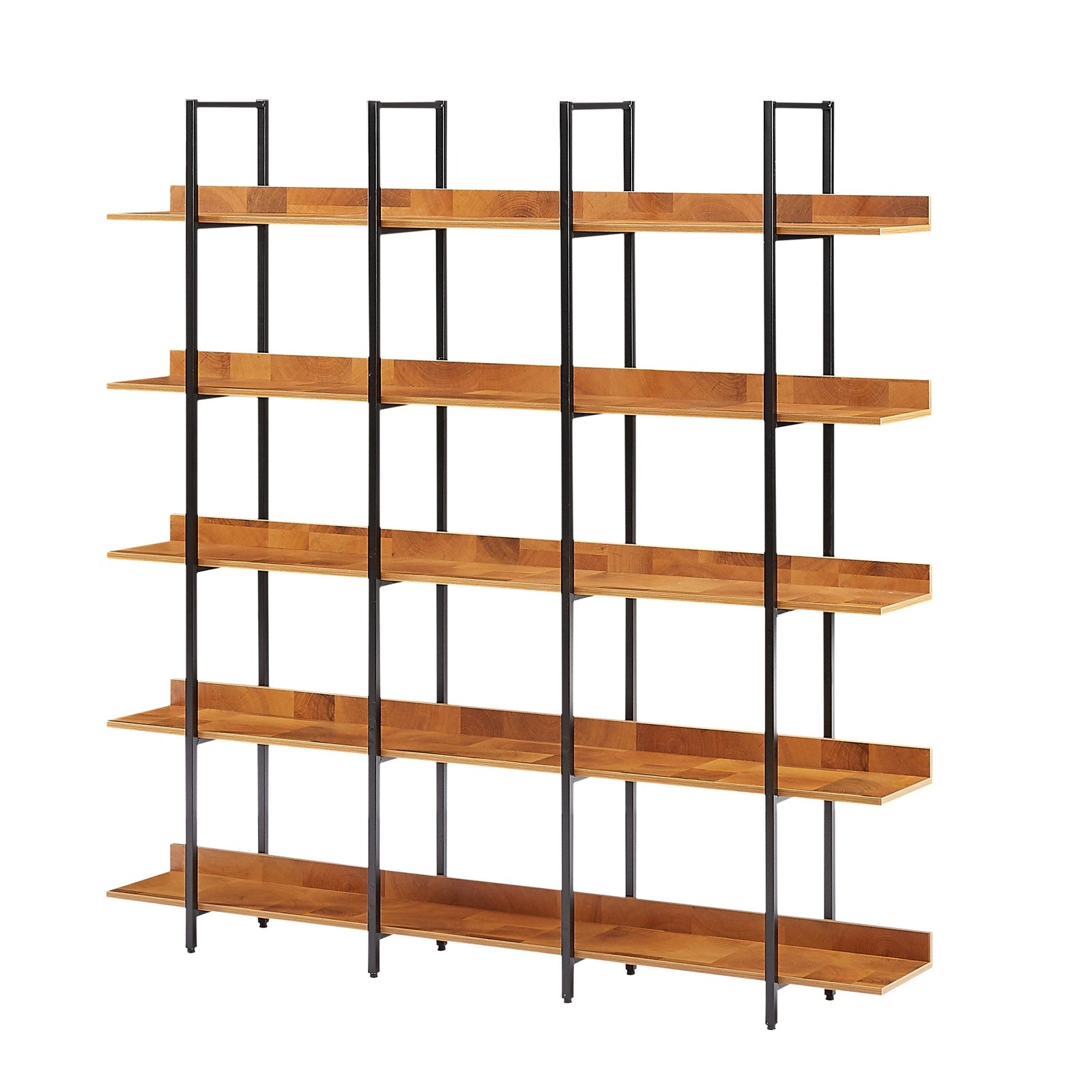 rogers 5 tier open bookcase with vintage industrial style shelfstorage and organization 954349