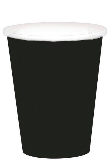 Image of 20 Pack Jet Black Paper Cups - 266ml
