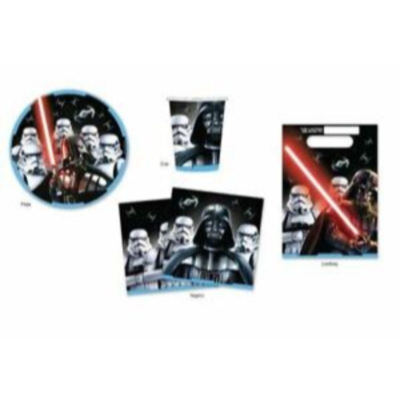 Image of Star Wars Classic Party Pack - 8 Plates, 8 Cups, 8 Loot bags and 16 Napkins