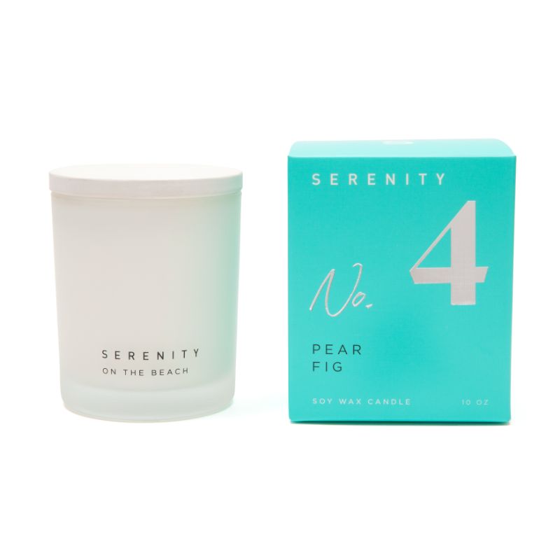 Image of Serenity No.4 Pear Fig Soy Wax Candle - 283g SERENLTY v SERENITY ON THE BEACH 