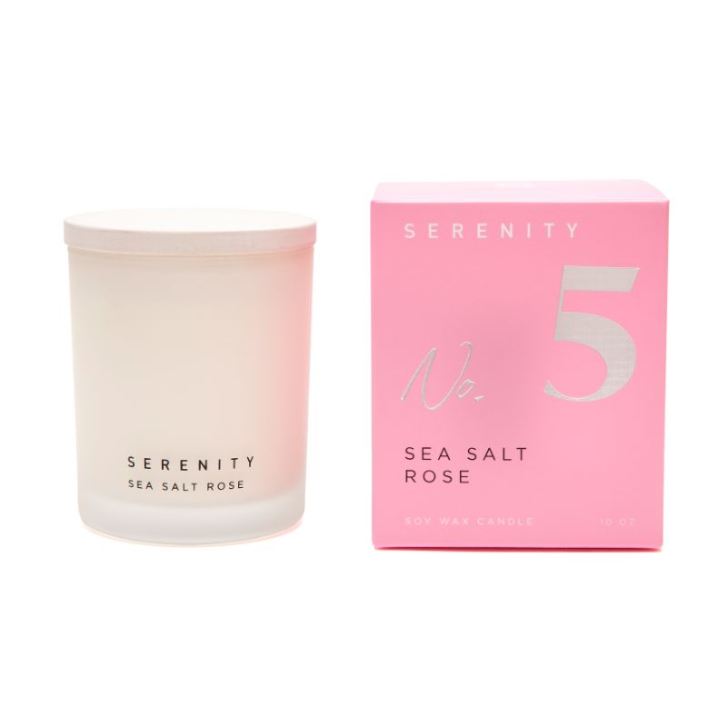 Image of Serenity No.5 Sea Salt Rose Soy Wax Candle - 283g